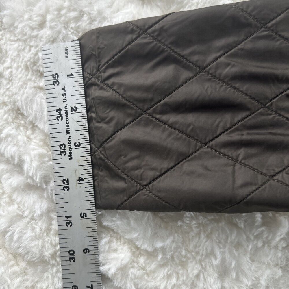 Eddie Bauer Brown Quilted Puffer Bomber Jacket Women's Size Large Zip Front - Picture 14 of 16